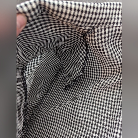 Vintage Season C black and white checkered longline one button blazer size 14 - Picture 5 of 8